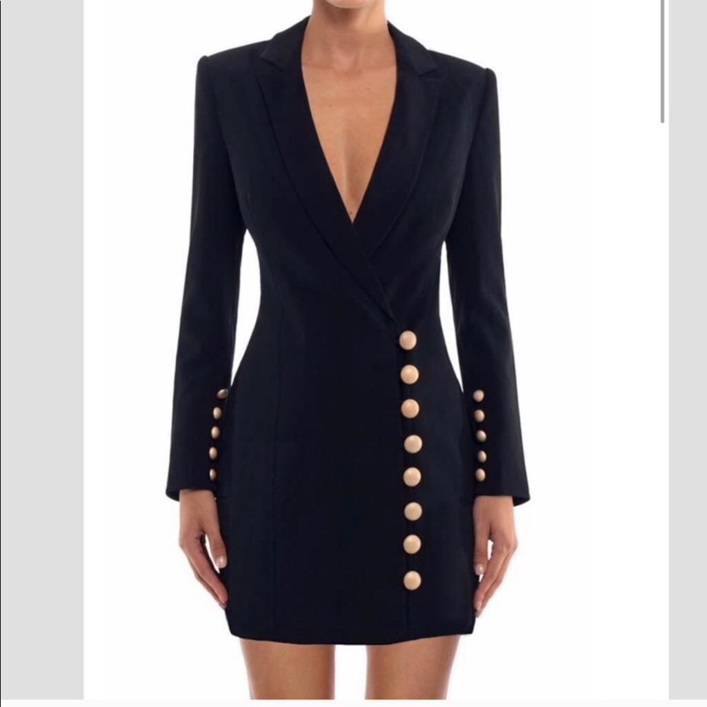 Nwt(Tag Loose)Molly Blazer Dress In Black